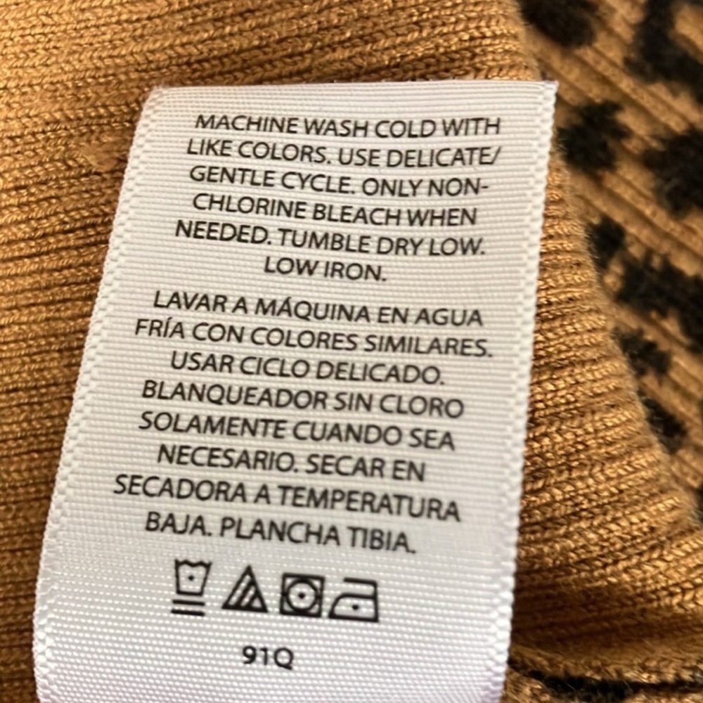 9/25   Terra & Sky animal print open long cardigan sweater 3x - Picture 7 of 7